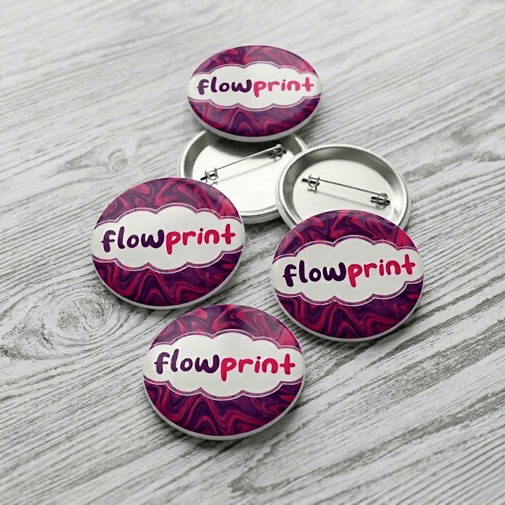 chapas con alfileres personalizables