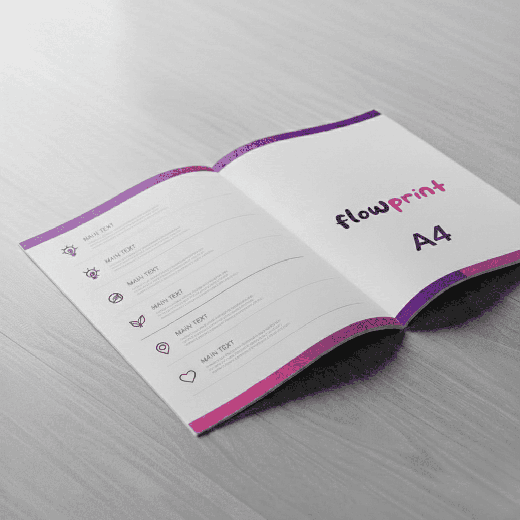 Flyers y folletos publicitarios díptico A4