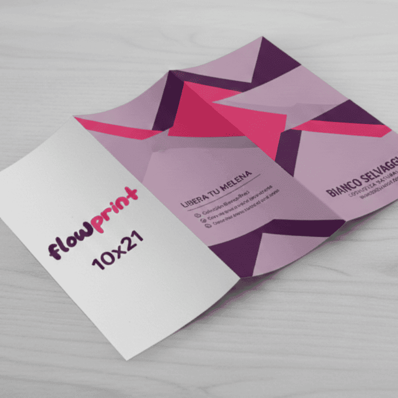 Flyers y folletos publicitarios tríptico DL